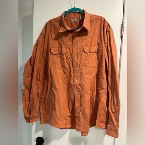 L.L. Bean Men's Orange Shirt Jacket Size XXL